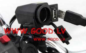 Universla 12V Moto Piepptja Ligzda Ar 2X USB