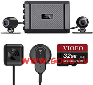 Viofo MT1 Divkanlu videoreistrators motocikliem